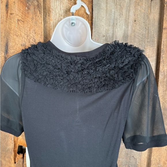 Robb & Nikki Black Top with Ruffles - Size XSmall - NWT - Picture 5 of 9